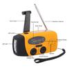 Solar Emergency Radio Hand Crank Portable NOAA Weather Radio with AM FM LED Lights SOS Alarm Cell Phone Charger for Indoor Outdoor Orange