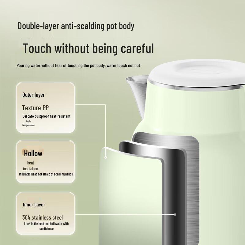 Bear 1.5L Electric Kettle CN plug (adapter included)