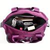 Women Tote Bag With Multi Pockets, Large Capacity Shoulder Bag, Lightweight Nylon Crossbody Bag For Travel