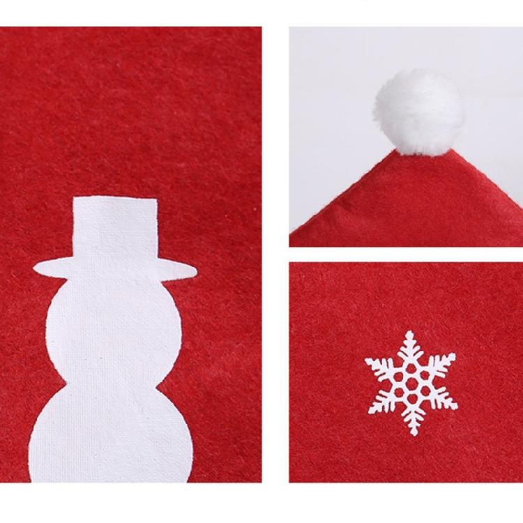 Christmas Chair Cover Snowman Tree Elk Dining Chair Back Covers for Dining Room