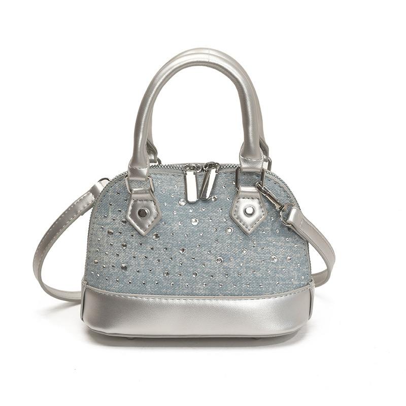 New niche design high-end versatile rivets portable fashionable single shoulder oblique span shell bag