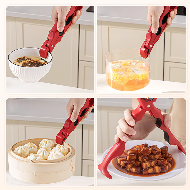 3in1 Anti Scalding Clip Silicone Handle Heat-Resistant Anti-hot Bowl Plate Clips Non-Slip Creative Dish Lifter Clamp