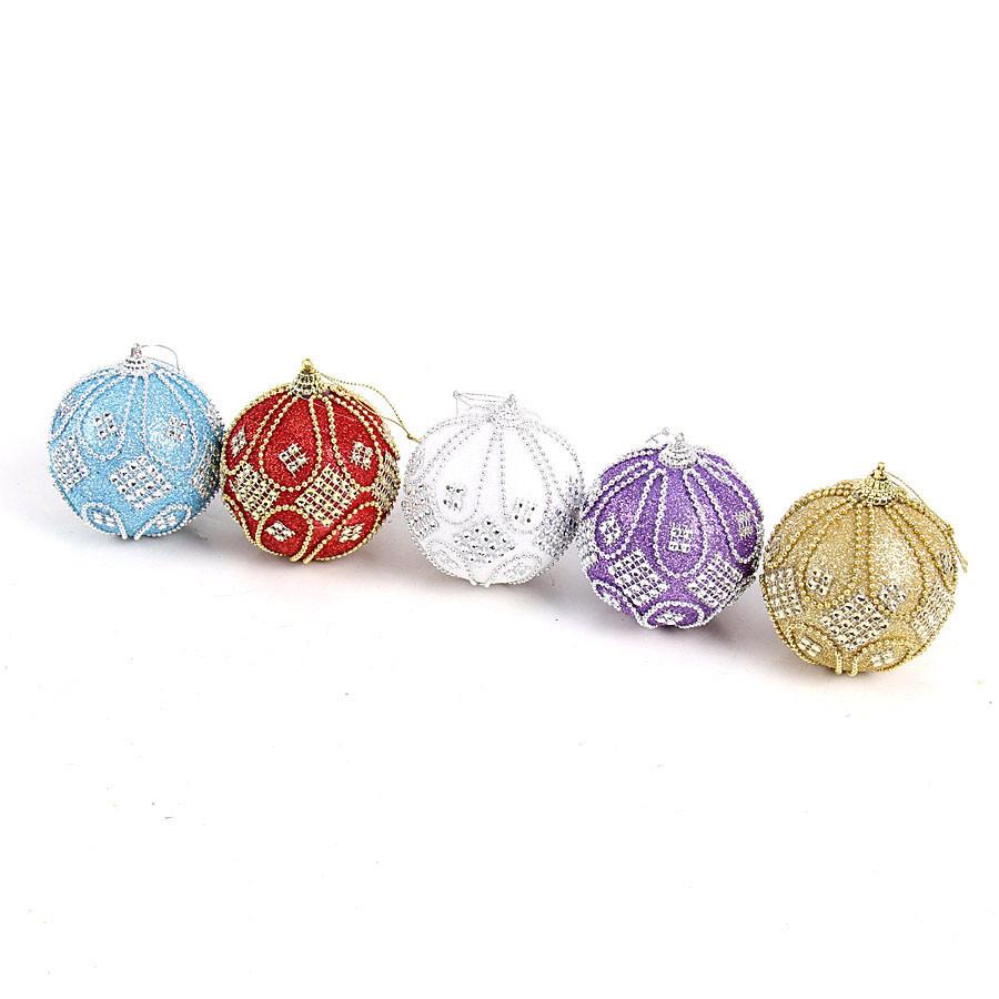 Christmas Glitter Rhinestone Baubles Balls Xmas Tree Ornament Decoration Hot 8cm