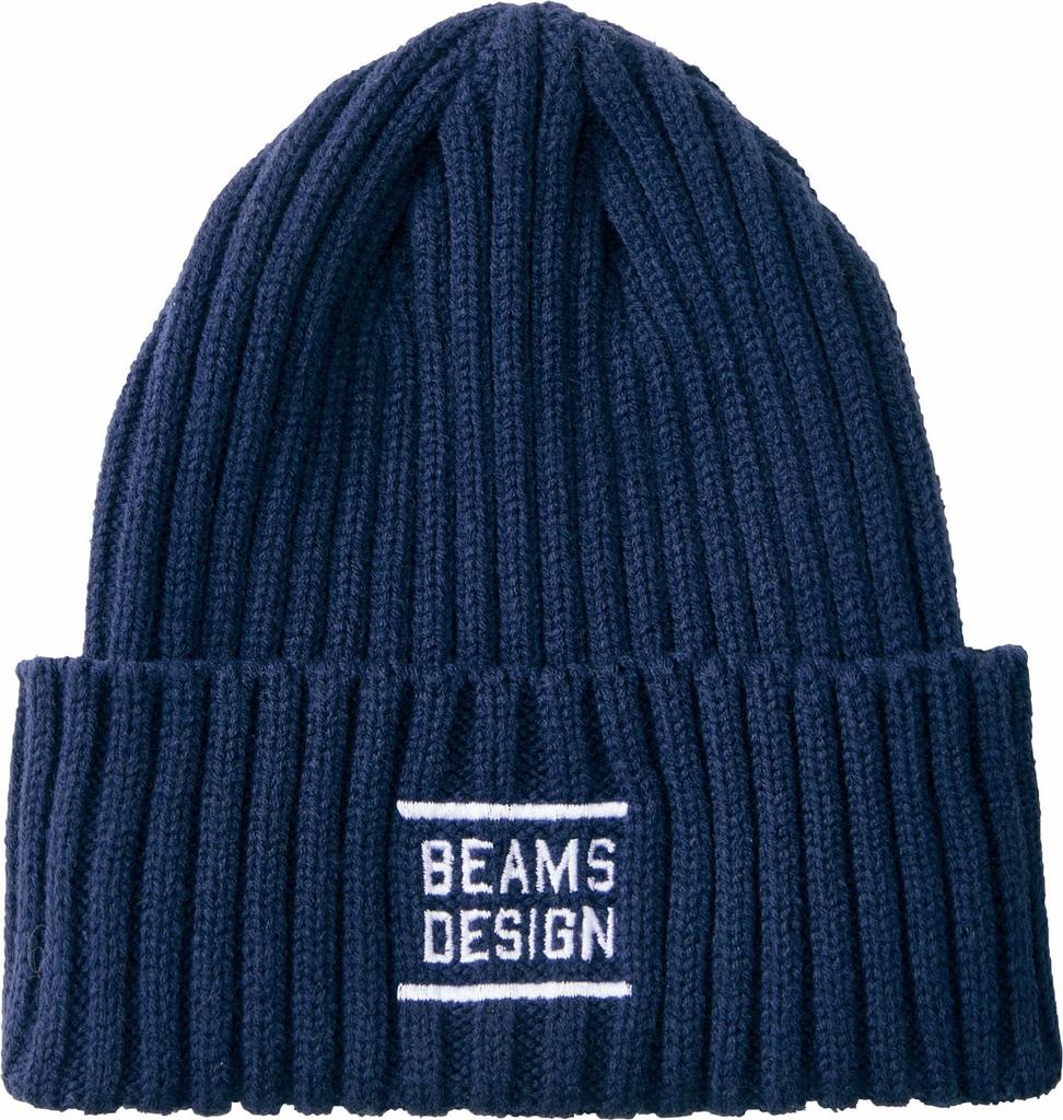 Hat Knit Cap ZETT by BEAMS DESIGN BH79702 [ZETT] Men's Navy/White