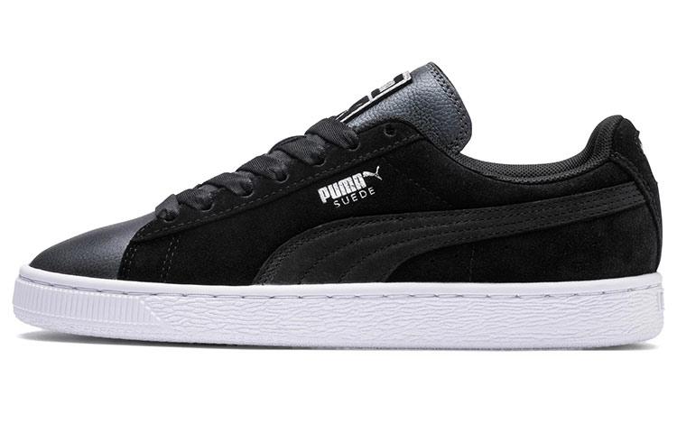 PUMA Suede Shimmer Черно-серые низкие кеды Женские 369597-02 36