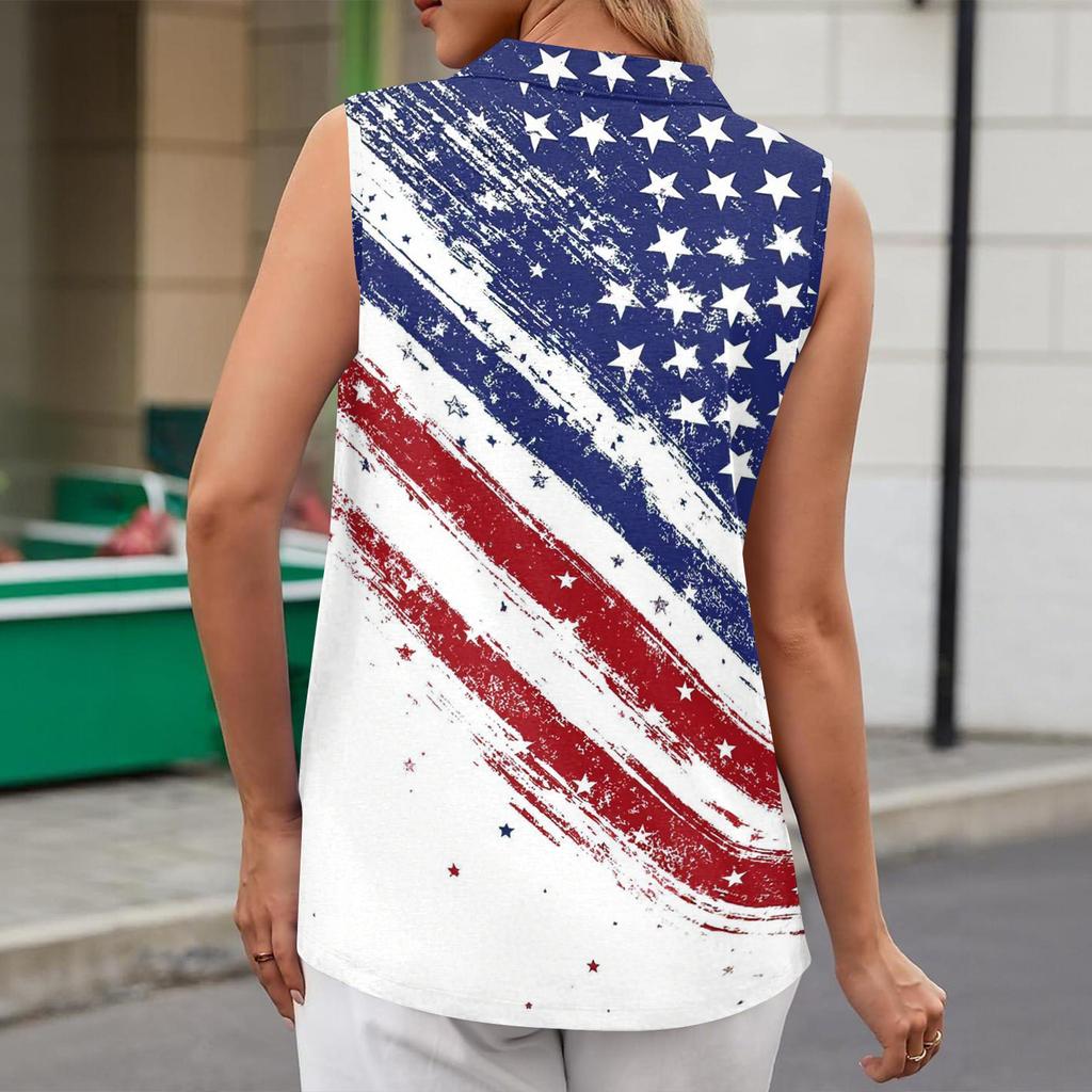 Women's Fashion Casual Lapel Sleeveless Color Shirt Women's V-Neck Up Tops