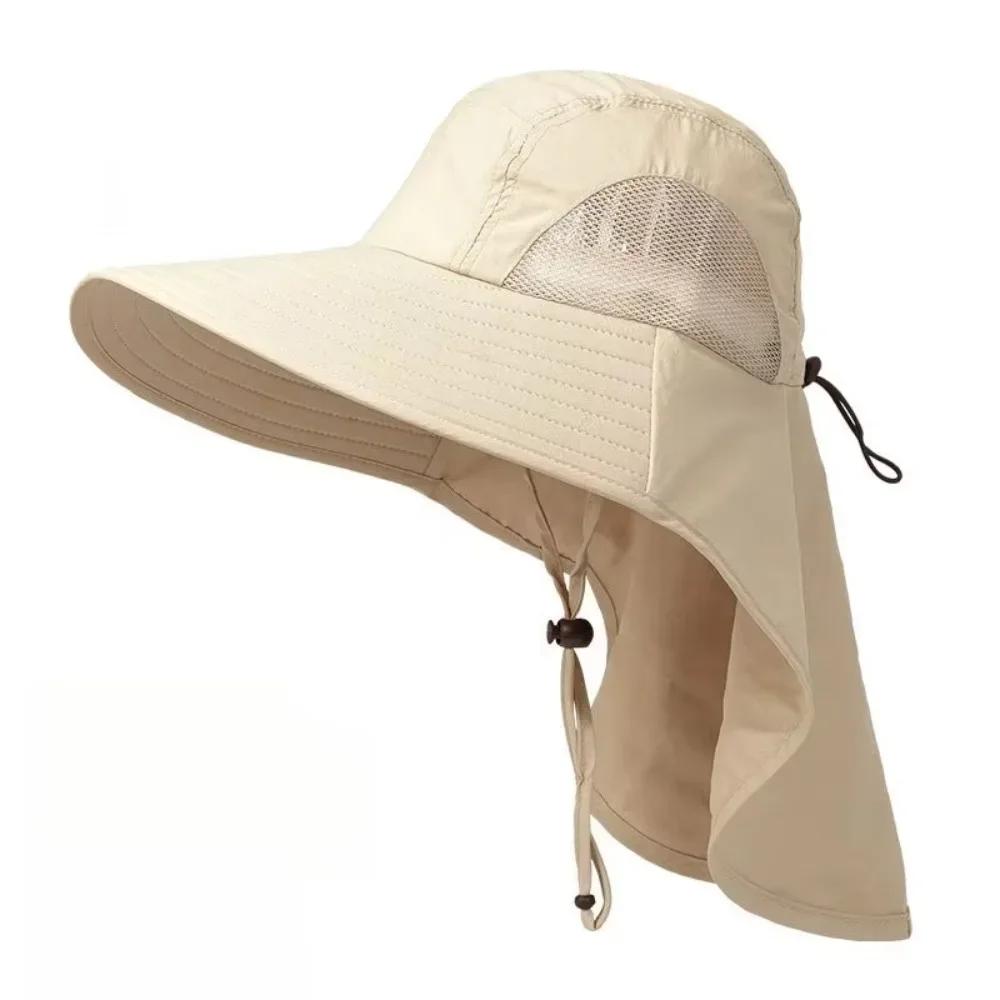 Outdoor Sports Jungle Hiking Hat Fishing Hat Wide Brim Bucket Hat With Neck Cover Quick Dry Men Fishermen Sun Protected Cap