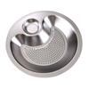 Dumpling Plate Stainless Steel Divided Platter Dinner Tray Sushi with Built in