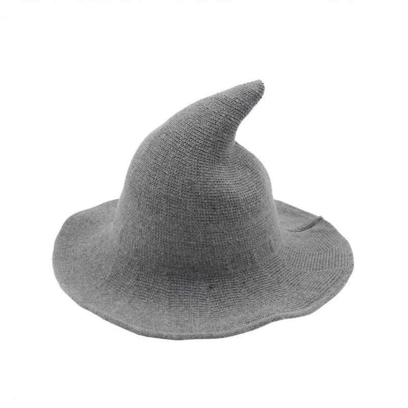 Hats: Witch hats, pointed tops, large brim hats, cotton yarn knitted wizard hats, top hats, foldable bowl hats, bucket hats