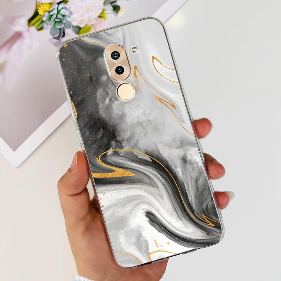 For Honor 6X Case BLN-AL10 BLL-L22 BLN-L21 Cover Fashion Flower Clear Silicone Soft Funda For Huawei Mate 9 Lite GR5 2017 Bumper