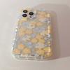 Ins Quicksand Stand Holder Phone Case For Iphone 13 11 Promax 12 14 Pro Max Plus Back Cover Cute Yellow Flower Capa Shell