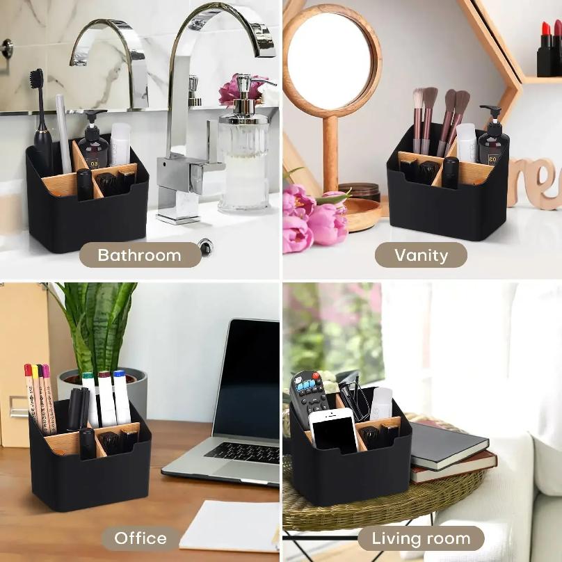 Detachable Remote Control Organizer TV Remote Holder For Table Multipurpose Desktop Storage Box Bedroom Living Room Organizer