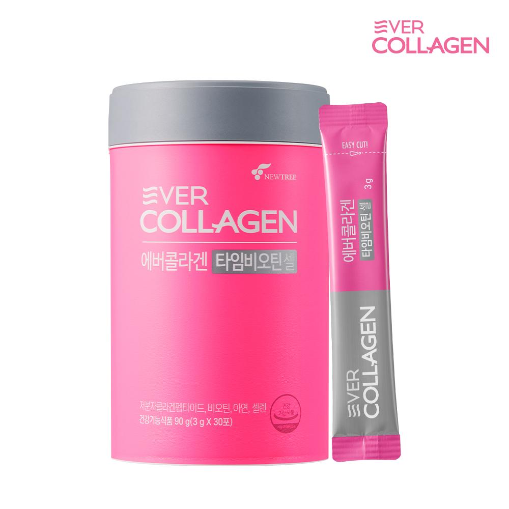 

Ever Collagen Time Biotin Cell Low Molecular Collagen Peptide 30 Packets, 1ea