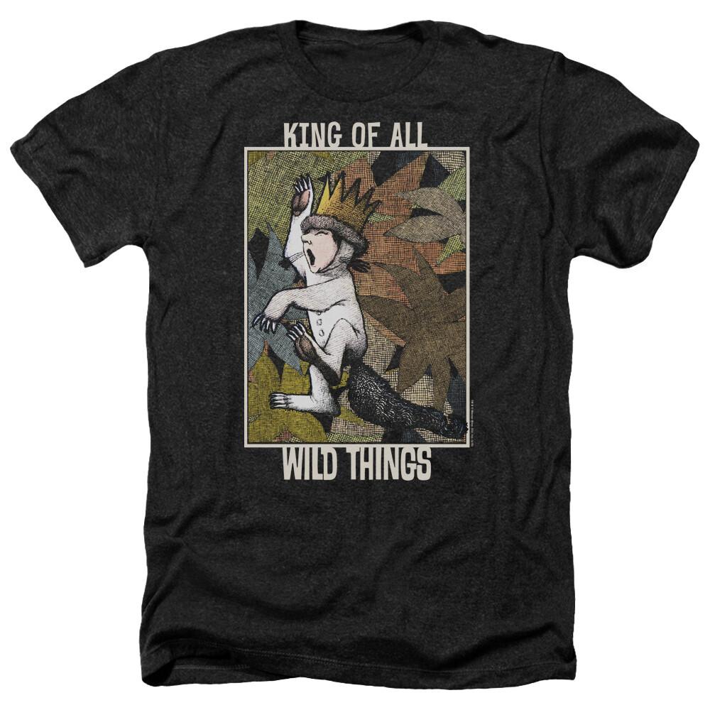 WHERE THE WILD THINGS ARE KING OF Licensed Adult Men s Heather Tee Shirt SM-3XL Unisex T-Shirt XXXXL