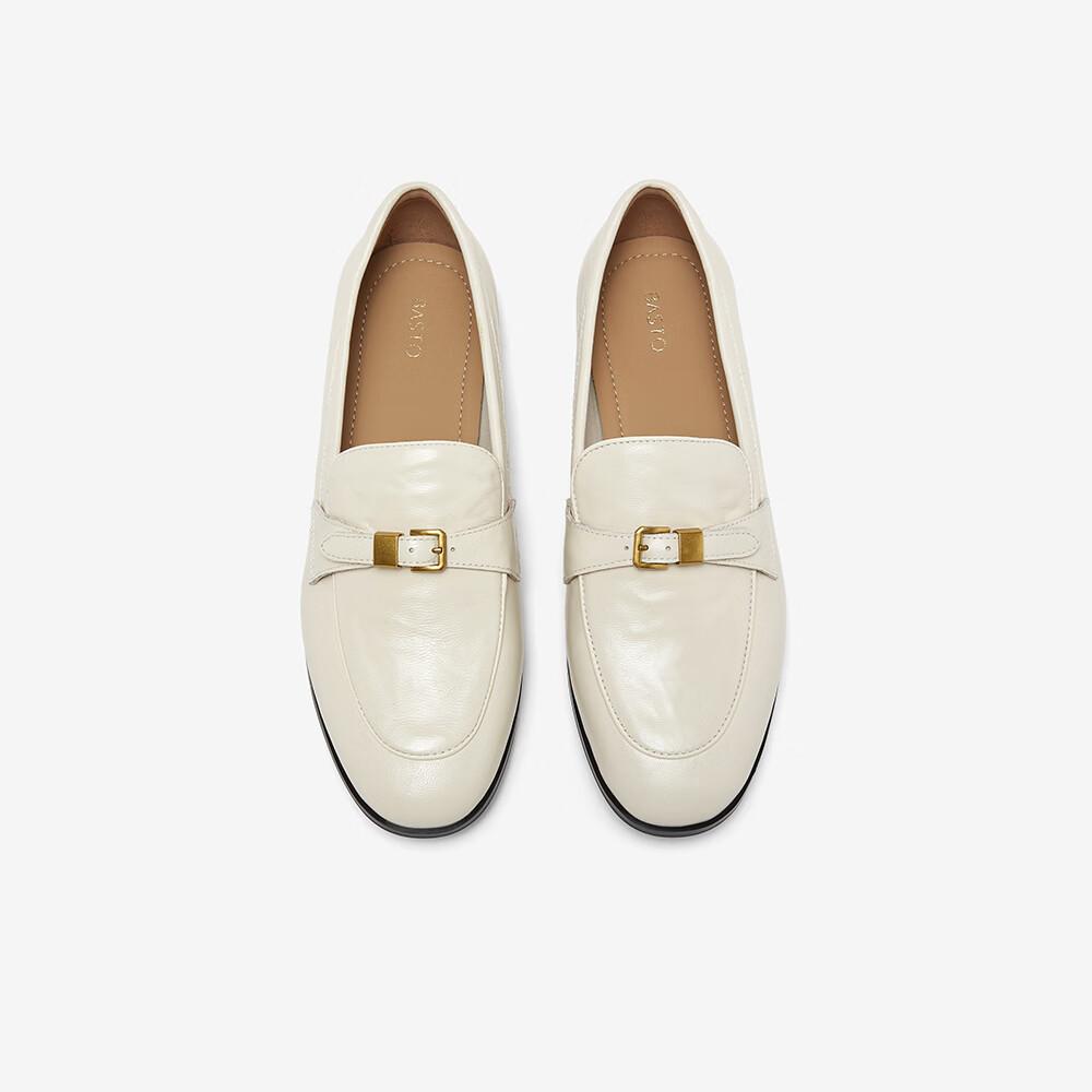 BASTO British Slip-On Loafers Women Single Shoes