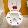 Waterproof Funny Smiling Face Wall Sticker PVC Material Easy Apply Toilet Decoration Sticker Vinyl Decals Removable