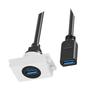 Waterproof USB3.0 Flush Panel Mount Female Male Connector 625MB/s Transfer Plug and Play for External Drive Printers