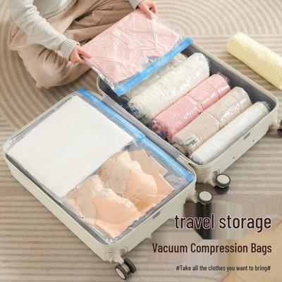 Travel Compression Storage Bag - Hand-Rolled, No Pump Needed, Ideal for Clothes and Underwear