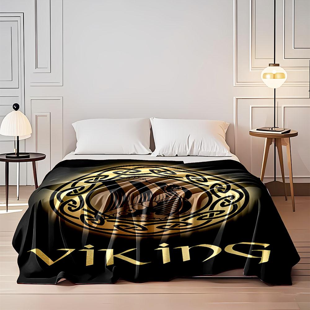Viking Ship Art Blanket for all seasons blanket lunch break throw gift
