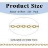 16.4 Feet Necklace Chains for Jewelry Making, Gold Plated Solid Brass Bulk for DIY Necklace Pendant Extender Link Supplies