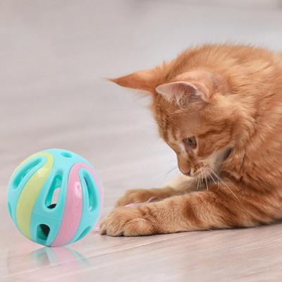 Jingle Bell Cat Toy Cat Pounce Jinggle Ball Hollow Cat Jingle Balls Interactive Cat Toys Kitten Chasing Toys Cat Rattle Ball