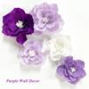 5Pcs Creative Pink Paper Flowers Violet DIY Artificial Crepe Paper Center Decoration 3D Wall Decoration Party Decoration