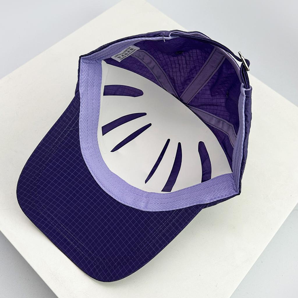 New Unisex Embroidered Nice Letters Simple Baseball Hats Breathable Quick Drying Sunshade Peaked Caps Versatile Small Lattice