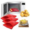 1 buc Sac pentru cartofi la microunde Reutilizabil Express Sac pentru gătit cartofi la microunde Gătit cartofi copti Cartofi perfecți 4 minute Roșu Plăcuță pentru copt