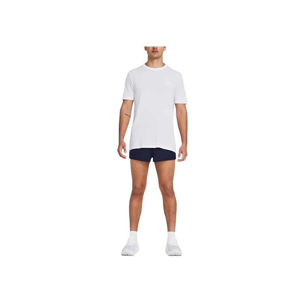 Under Armour Ua Launch Performance Solid Logo Mesh Side Slit Running Mid Rise Sports Shorts Men shorts Navy-Blue 1377813-410