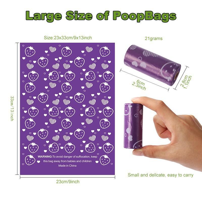 Dog Poop Bag Dispenser with Poop Bags, Leak Proof and Extra Thick Pet Waste Bags, 1 Poop Bag Holder and 150 Bags for Dog Walking and Cats Litter