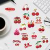 50PCS Red Cartoon Cherry Small Mouth Graffiti Stickers Decorative Guitar Notebook Luggage DIY Waterproof Stickers