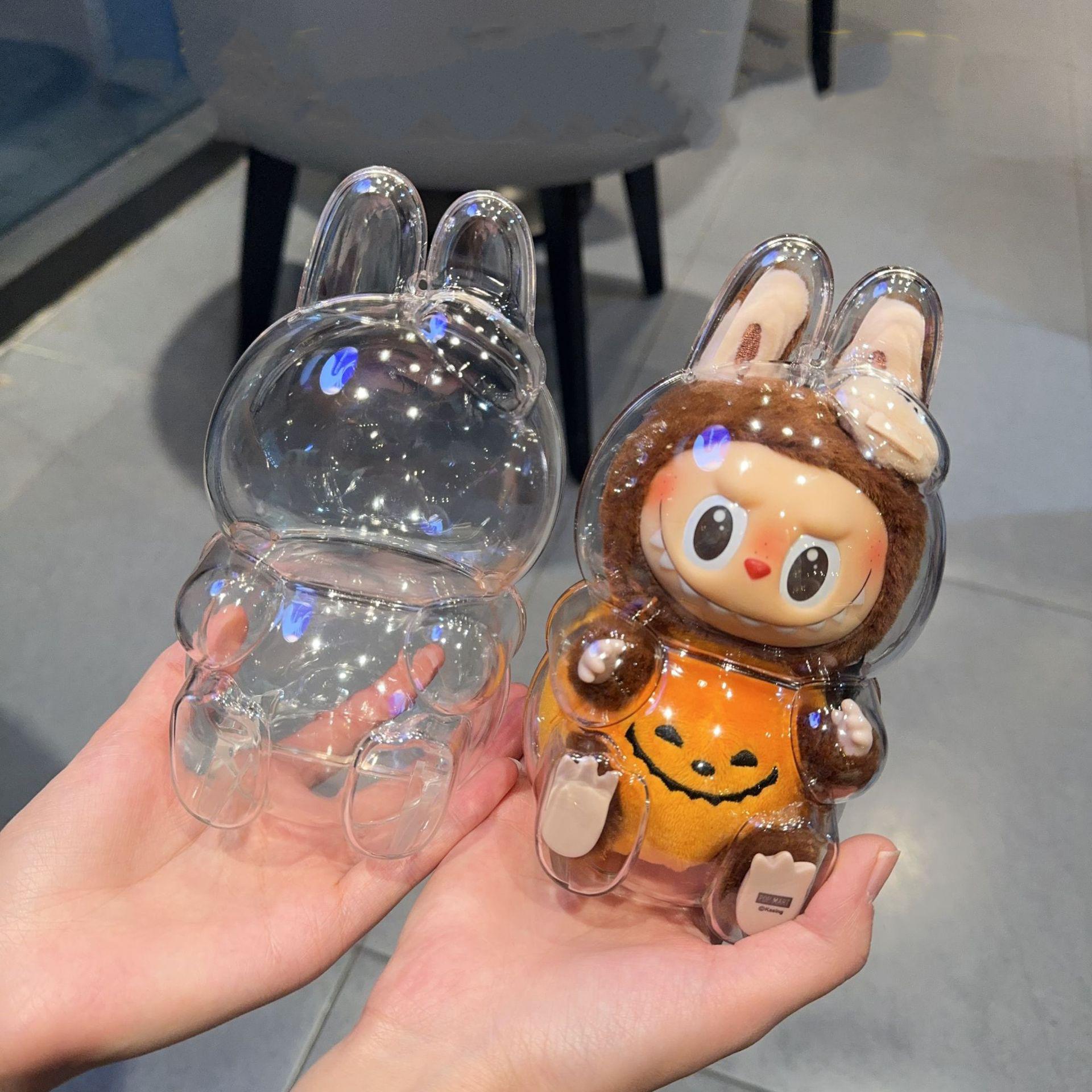 

Labubu Тыква Защитный Чехол Прозрачный Акриловый Пылезащитный Чехол для Куклы Поколения 1 2 Дисплей Хэллоуин Аксессуар Чехол B