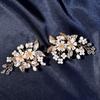 2PCS Crystal Shoe Clips Wedding Bridal Shoe Buckles Rhinestones Shoe Flowers for Party Decoration Wedding Craft Acces