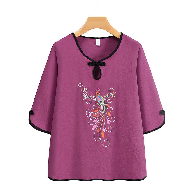 Women's 2-Piece Pyjamas Set Short Sleeve Shirts Baggy Pants Sleepwear Loungewear PJS Set