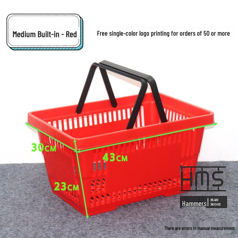 Thickened Handheld Plastic Shopping Basket - Suitable for Snacks, Household Vegetables, and Convenience Stores