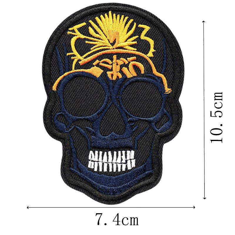 Handmade Punk Skull Embroidered Patches for Clothing, Shoes, Hats, and Bags
