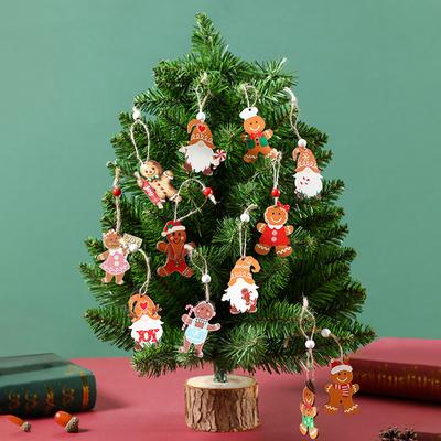 Runtowo 12pcs Christmas Wooden Gingerbread Man Decorations, Christmas Tree Ornaments,Merry Christmas Decor for Home ,Xmas 2025