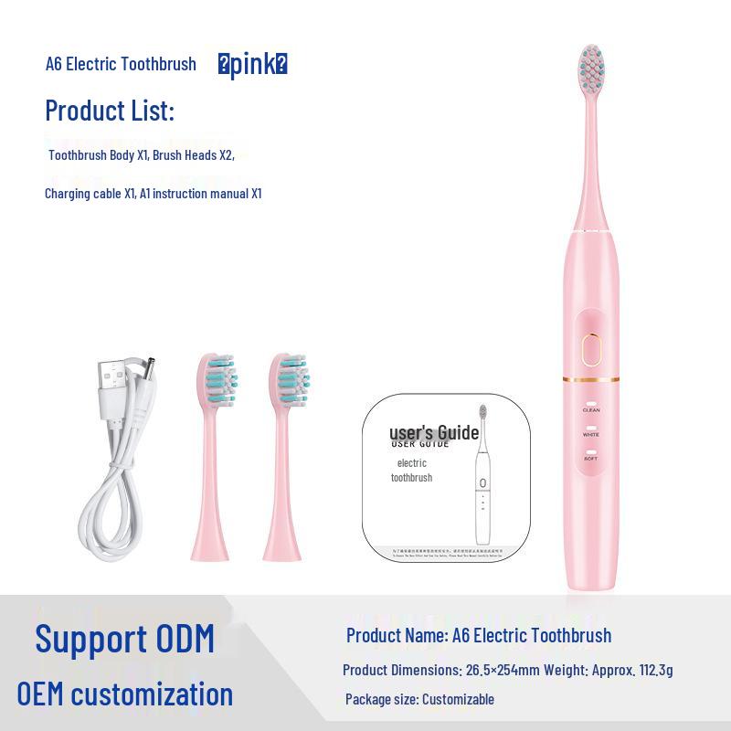 Rechargeable Electric Sonic Toothbrush with Magnetic Levitation Motor and Large Capacity Battery, Customizable Logo