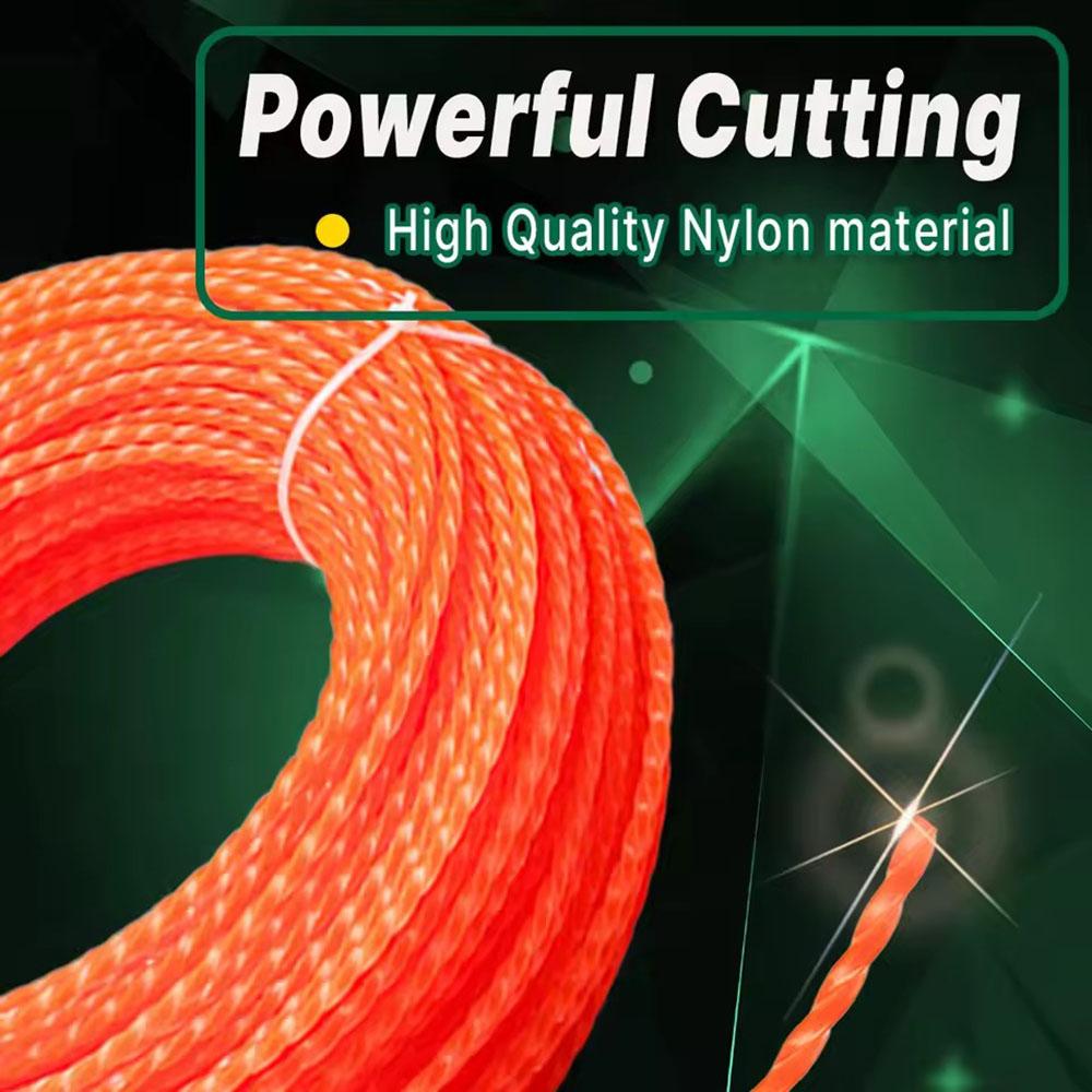 3.0mm x 15m nylon lawnmower, rope brush cutter, cutting thread, lawnmower accessory