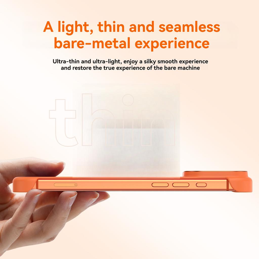 World's First Frameless Magnetic Phone Case - Ultra-Thin Anti-Scratch & Shockproof with Full Edge Protection, Compatible with MagSafe Accessories