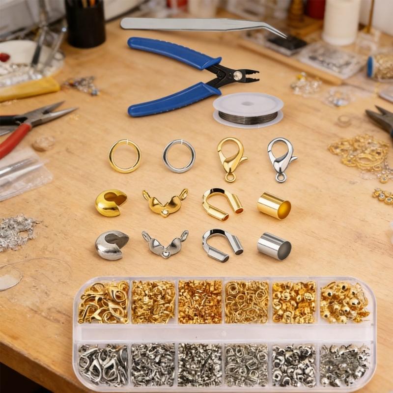 Double Size Metal Bead Positioning Kit Delicate Earring Making Supplies For Necklace Bracelet Earring Crafting