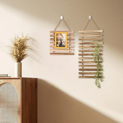 1PC Indoor/Outdoor Wall-Mounted Planter Shelf Natural Wooden Plant Support for Vines S/M/L