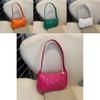 Chic Square Handheld Bag For Women Stylish Urban Design In White Orange Green