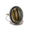 Labradorite Gemstone Handmade 925 Sterling Silver Jewelry Ring Size 8.5 SU-10454