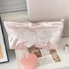 Pink Bow Cosmetic Bag Zipper Cute Embroidered Toiletry Organizer Makeup Bags Multifunctional Women Lipstick Key Coin Purse Pouch