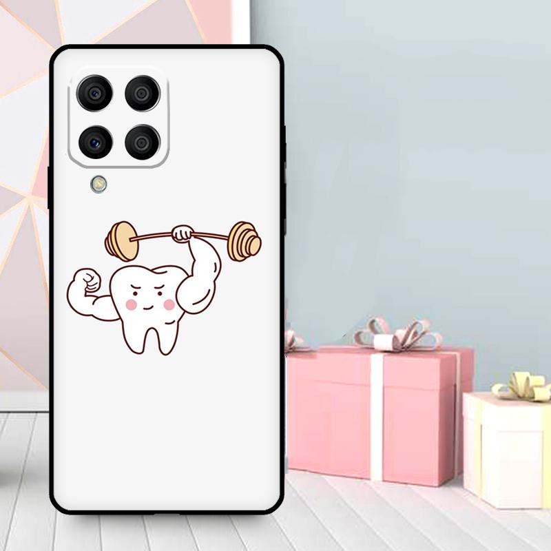 Cute Tooth Dentist Case For Samsung Galaxy M56 M52 M32 M53 M16 M11 M21 M31 M35 M12 M13 M14 M15 M36 M55 M34 M54