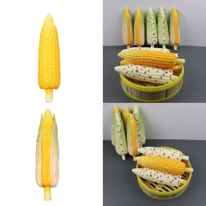 Atificial Corn Simulation Food Decoration Realistic Fake Corn for Thanksgiving Decorations, Kitchen Display, Photo Props