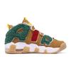 Nike Air More Uptempo Wheat Mid Top Vintage Basketball Shoes GS Red Green Brown DQ4713-700(TeamTen-)