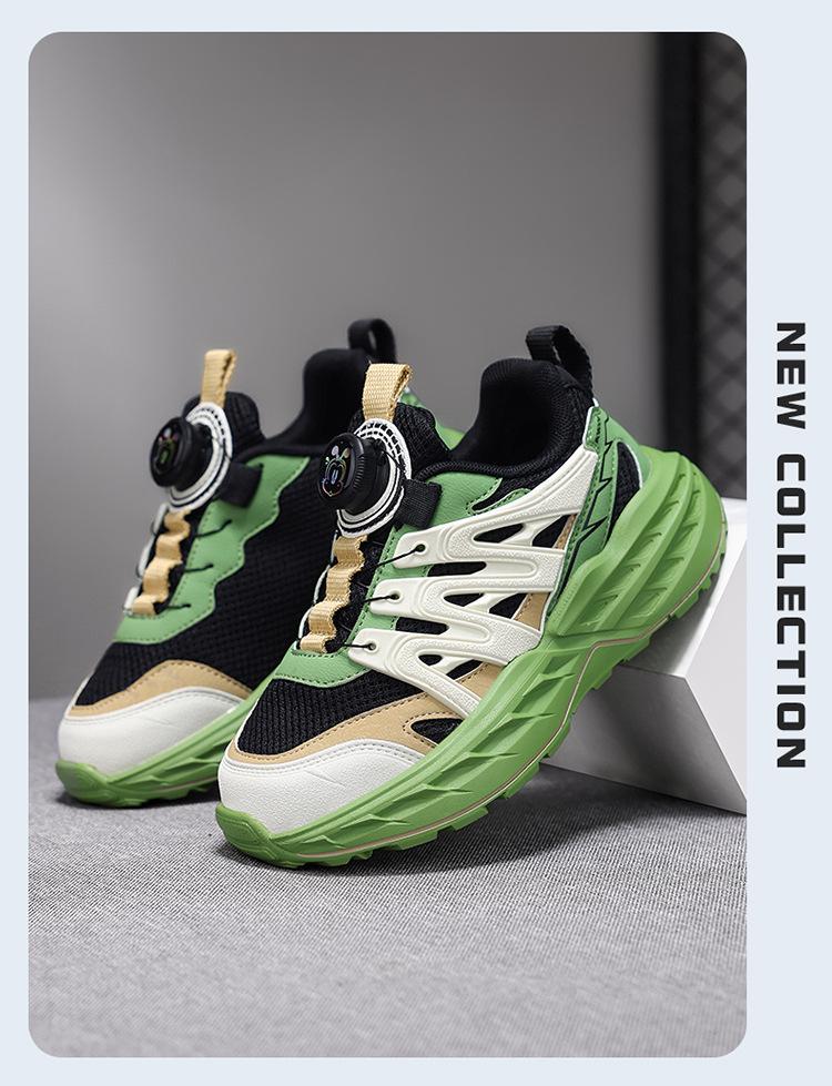 Babu Dou Girls' Breathable Mesh Running Shoes, 2026 Spring/Autumn, for Middle and Big Kids