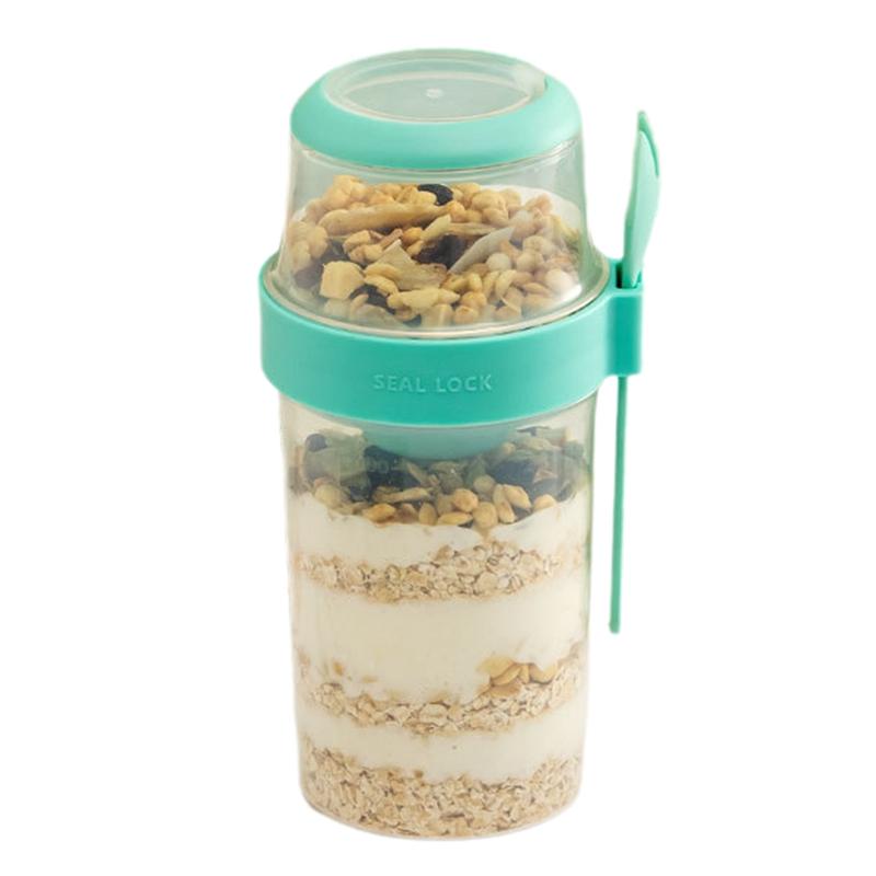 1 szt. Śniadanie owocowe owies jogurtowy kubek na sałatkę z pokrywką i łyżką dwuwarstwowe pudełko do przechowywania żywności pudełko bento Fitness miska stożkowa o obniżonej zawartości tłuszczu
